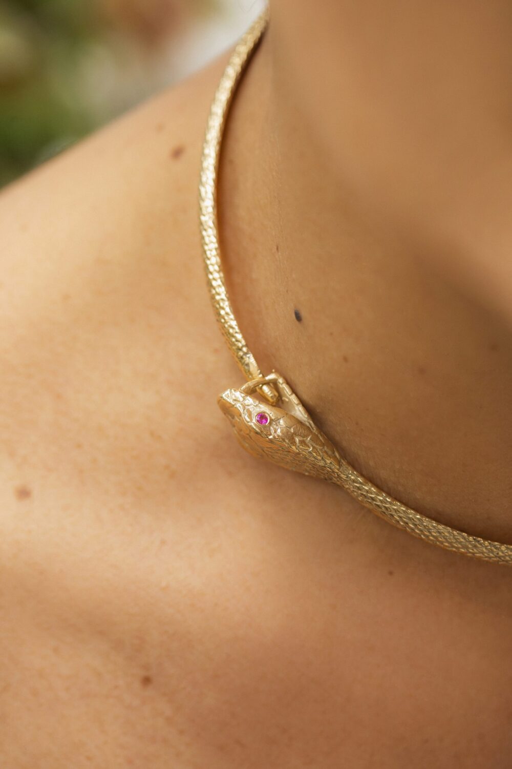 Bronze snake choker necklace - Image 2