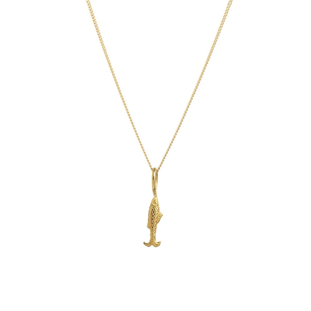 Gold fish necklace