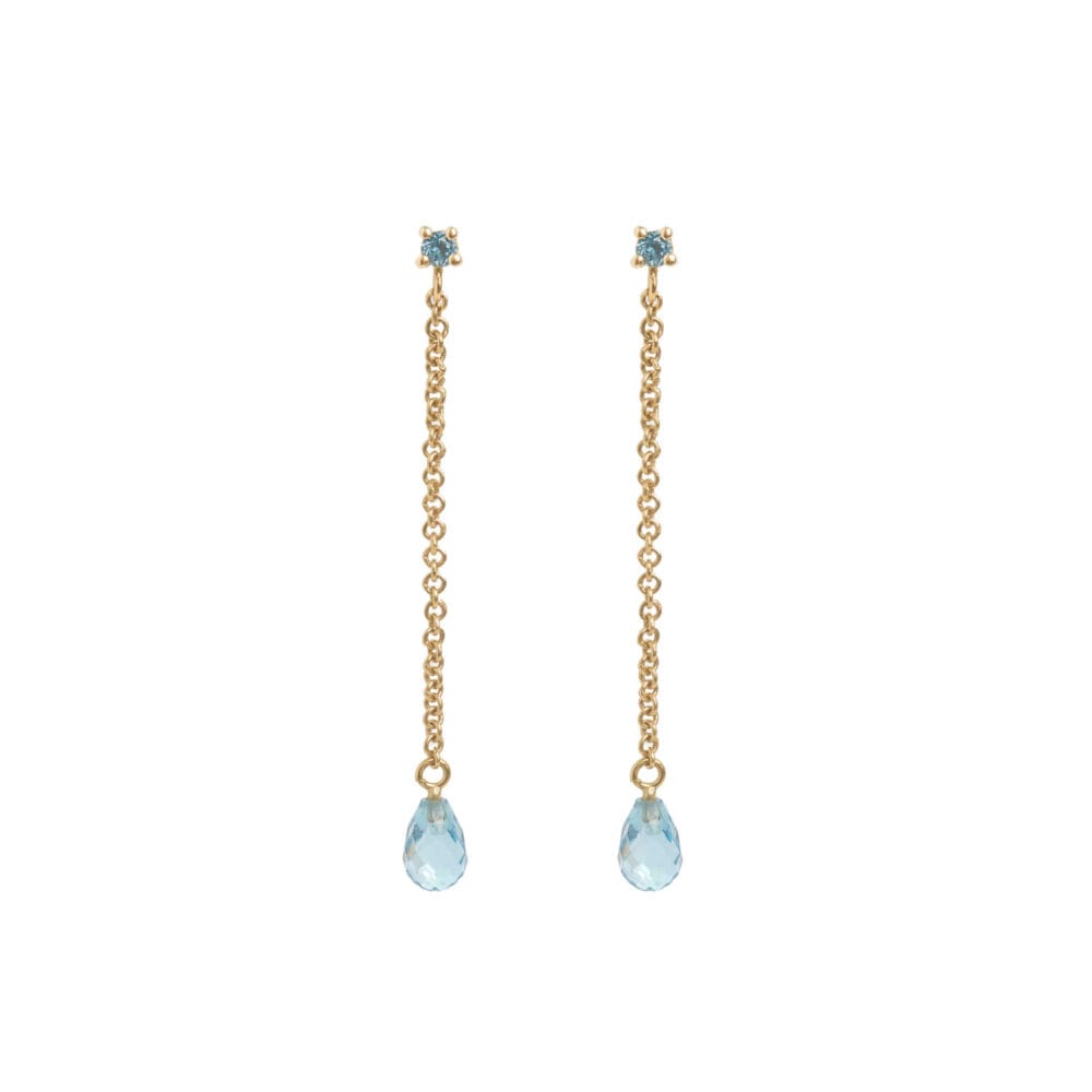 Blue Topaz drop earrings