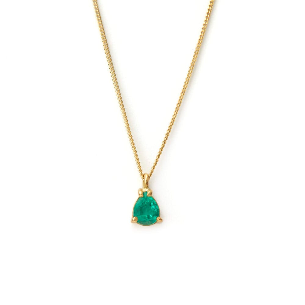 Emerald drop necklace