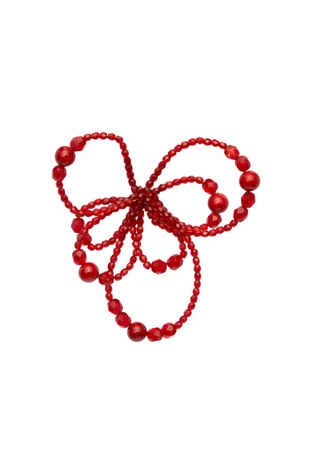 Red sketch flower earring (one-of-a-kind piece)
