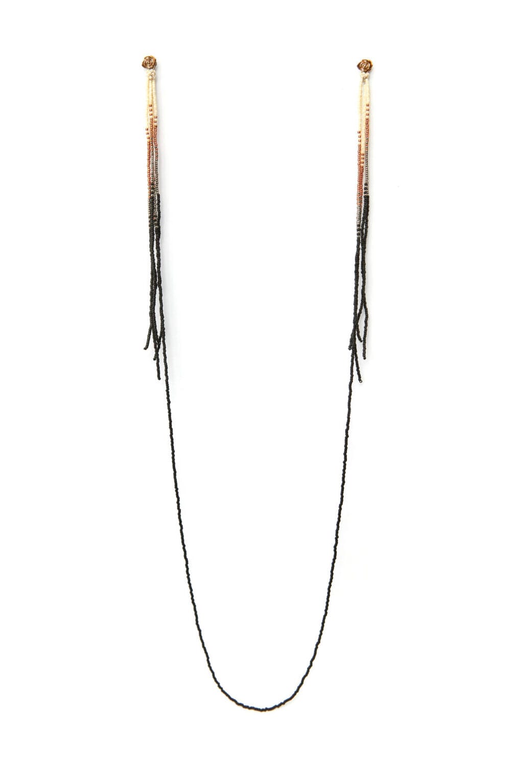 Lola echeveria earring-necklace with beads (one-of-a-kind piece)